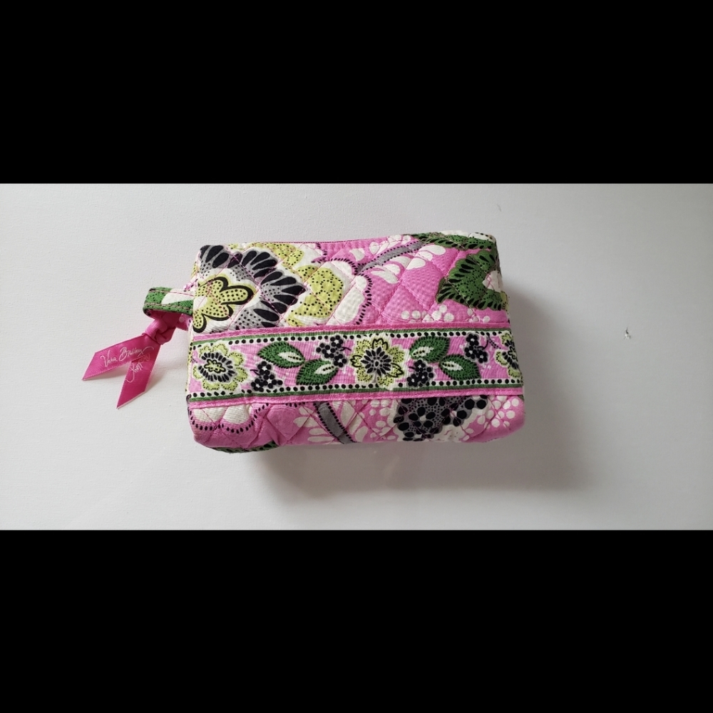 Vera Bradley cosmetics bag/interior plastic lining/6.5" x 4"